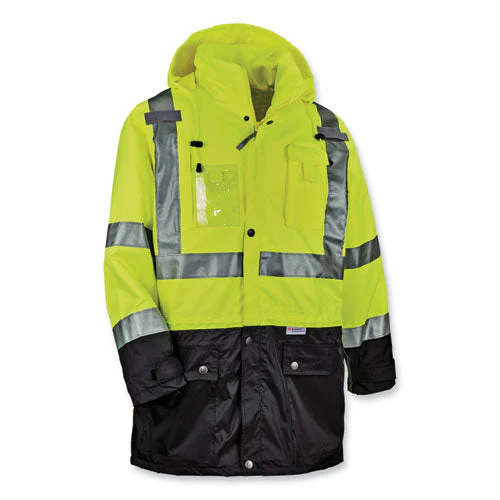 Glowear 8386 Class 3 Hi-vis Outer Shell Jacket, Polyester, 5x-large, Lime, Ships In 1-3 Business Days - Image 3