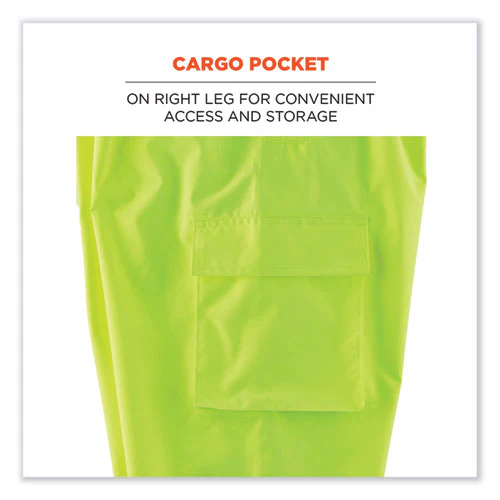 Glowear 8915bk Class E Hi-vis Rain Pants Black Bottom, Medium, Lime, Ships In 1-3 Business Days - Image 2