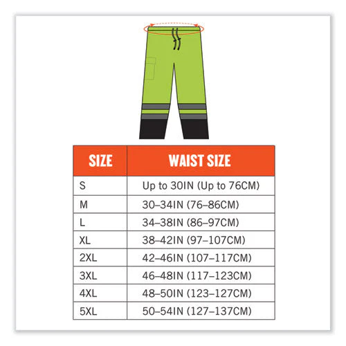 Glowear 8915bk Class E Hi-vis Rain Pants Black Bottom, Medium, Lime, Ships In 1-3 Business Days - Image 3