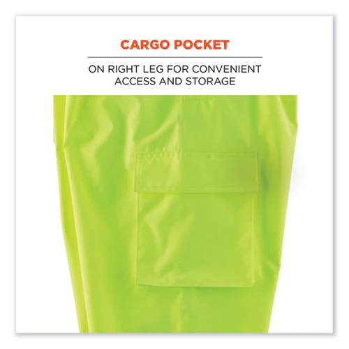Glowear 8915bk Class E Hi-vis Rain Pants Black Bottom, Large, Lime, Ships In 1-3 Business Days - Image 3