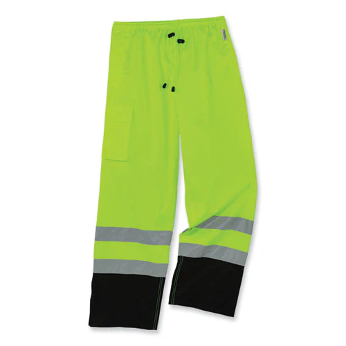 Glowear 8915bk Class E Hi-vis Rain Pants Black Bottom, X-large, Lime, Ships In 1-3 Business Days - Image 1