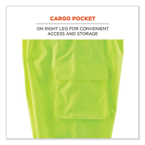 Glowear 8915bk Class E Hi-vis Rain Pants Black Bottom, 4x-large, Lime, Ships In 1-3 Business Days - Image 2