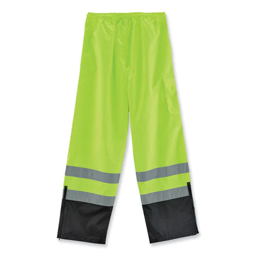 Glowear 8915bk Class E Hi-vis Rain Pants Black Bottom, 5x-large, Lime, Ships In 1-3 Business Days - Image 2