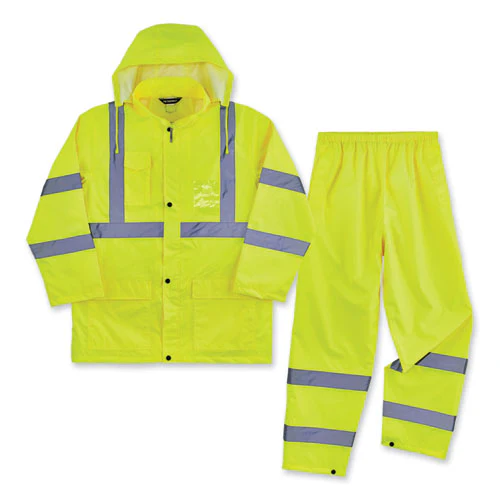 Glowear 8376k Lightweight Hv Rain Suit, 2x-large, Lime, Ships In 1-3 Business Days - Image 1