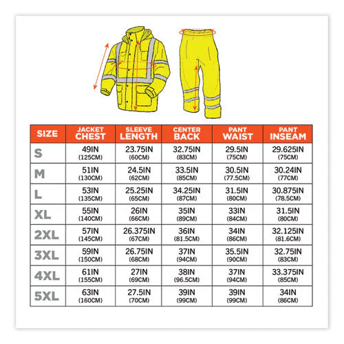 Glowear 8376k Lightweight Hv Rain Suit, 2x-large, Lime, Ships In 1-3 Business Days - Image 2