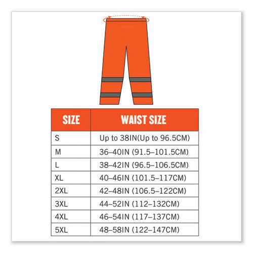 Glowear 8916 Class E Lightweight Hi-vis Rain Pants, X-large, Orange, Ships In 1-3 Business Days - Image 2