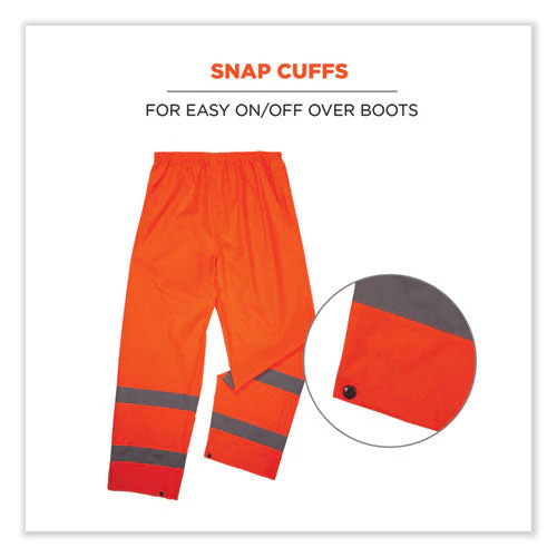 Glowear 8916 Class E Lightweight Hi-vis Rain Pants, 4x-large, Orange, Ships In 1-3 Business Days - Image 2