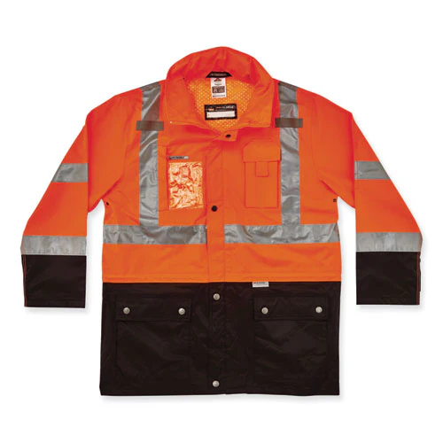Glowear 8386 Class 3 Hi-vis Outer Shell Jacket, Polyester, Small, Orange, Ships In 1-3 Business Days - Image 1