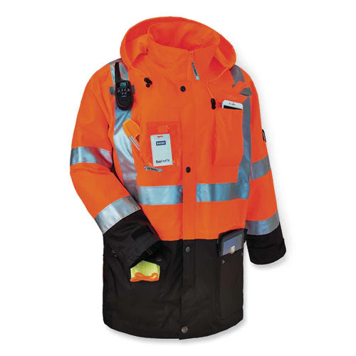 Glowear 8386 Class 3 Hi-vis Outer Shell Jacket, Polyester, 3x-large, Orange, Ships In 1-3 Business Days - Image 2