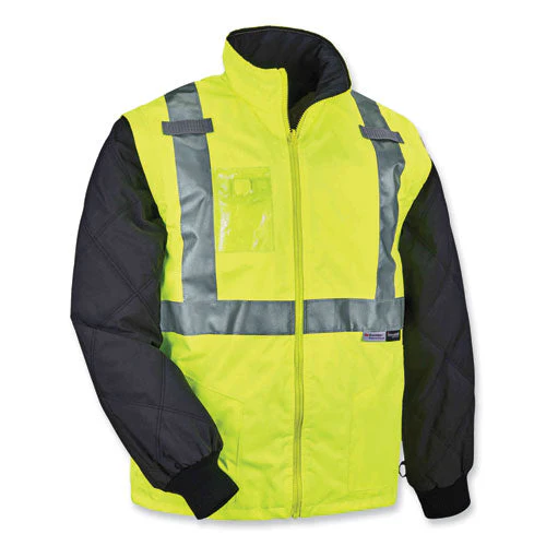 Glowear 8287 Class 2 Hi-vis Jacket With Removable Sleeves, Medium, Lime, Ships In 1-3 Business Days - Image 1