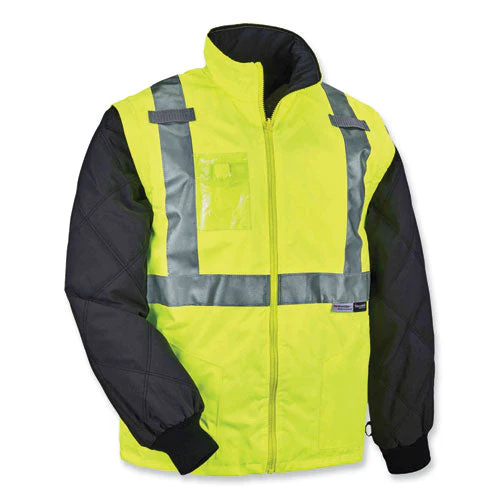 Glowear 8287 Class 2 Hi-vis Jacket With Removable Sleeves, 5x-large, Lime, Ships In 1-3 Business Days - Image 1