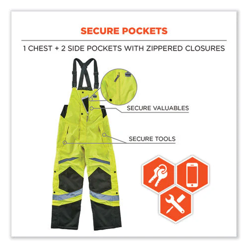 Glowear 8928 Class E Hi-vis Insulated Bibs, Medium, Lime, Ships In 1-3 Business Days - Image 2