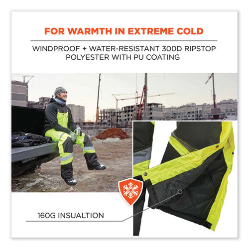 Glowear 8928 Class E Hi-vis Insulated Bibs, 4x-large, Lime, Ships In 1-3 Business Days - Image 3