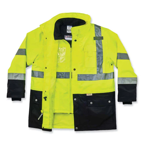 Glowear 8388 Class 3/2 Hi-vis Thermal Jacket Kit, Small, Lime, Ships In 1-3 Business Days - Image 3