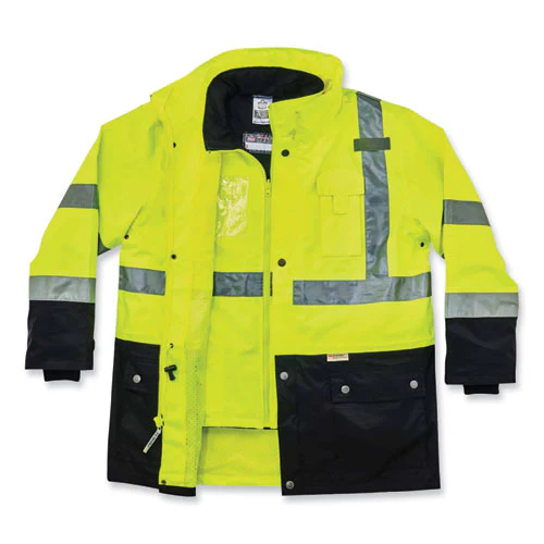 Glowear 8388 Class 3/2 Hi-vis Thermal Jacket Kit, 2x-large, Lime, Ships In 1-3 Business Days - Image 3