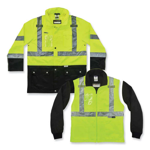 Glowear 8388 Class 3/2 Hi-vis Thermal Jacket Kit, 4x-large, Lime, Ships In 1-3 Business Days - Image 2