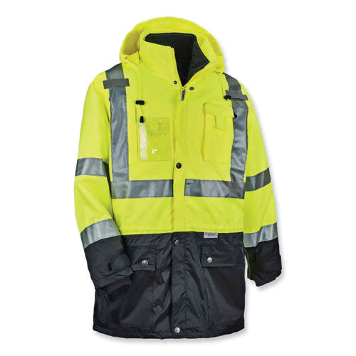 Glowear 8388 Class 3/2 Hi-vis Thermal Jacket Kit, 5x-large, Lime, Ships In 1-3 Business Days - Image 1