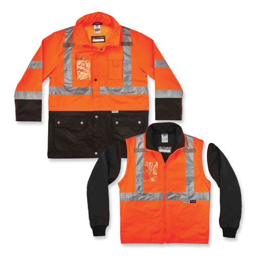 Glowear 8388 Class 3/2 Hi-vis Thermal Jacket Kit, Small, Orange, Ships In 1-3 Business Days - Image 2