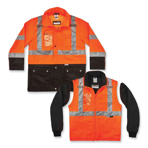 Glowear 8388 Class 3/2 Hi-vis Thermal Jacket Kit, X-large, Orange, Ships In 1-3 Business Days - Image 3