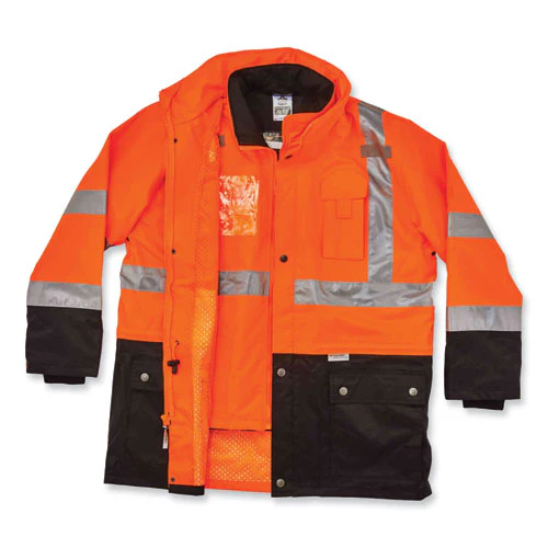 Glowear 8388 Class 3/2 Hi-vis Thermal Jacket Kit, 3x-large, Orange, Ships In 1-3 Business Days - Image 2