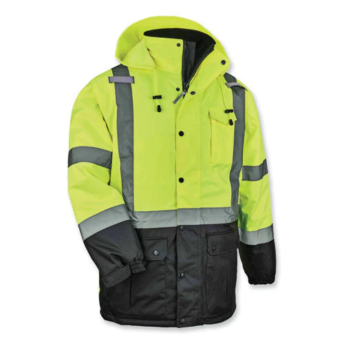 Glowear 8384 Class 3 Hi-vis Quilted Thermal Parka, Medium, Lime, Ships In 1-3 Business Days - Image 1