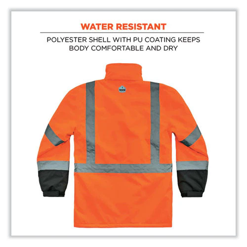 Glowear 8384 Class 3 Hi-vis Quilted Thermal Parka, Small, Orange, Ships In 1-3 Business Days - Image 2