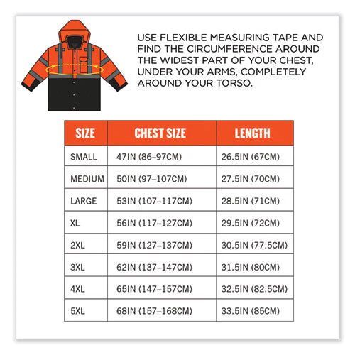 Glowear 8381 Class 3 Hi-vis 4-in-1 Quilted Bomber Jacket, Orange, X-large, Ships In 1-3 Business Days - Image 3