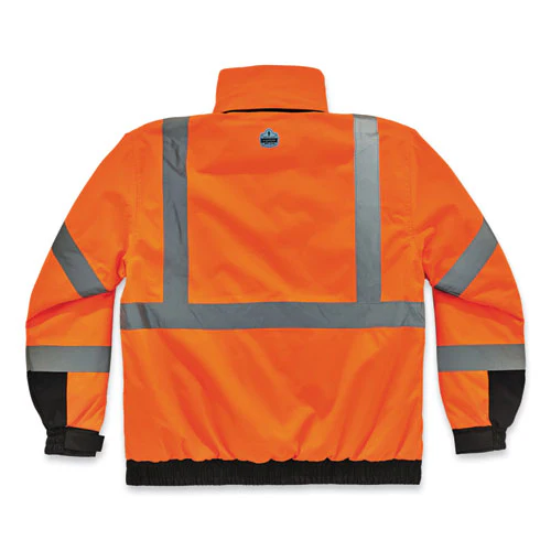 Glowear 8381 Class 3 Hi-vis 4-in-1 Quilted Bomber Jacket, Orange, 4x-large, Ships In 1-3 Business Days - Image 2