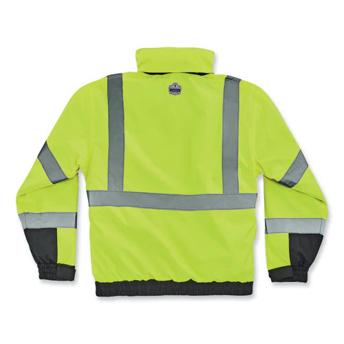 Glowear 8381 Class 3 Hi-vis 4-in-1 Quilted Bomber Jacket, Lime, Large, Ships In 1-3 Business Days - Image 2