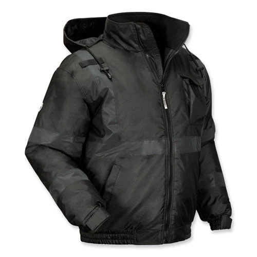 Glowear 8377ev Non-certified Hi-vis Quilted Bomber Jacket, Black, Small, Ships In 1-3 Business Days - Image 1