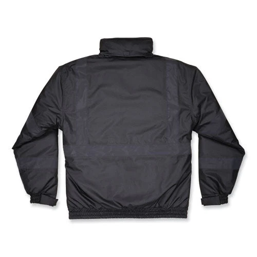 Glowear 8377ev Non-certified Hi-vis Quilted Bomber Jacket, Black, Large, Ships In 1-3 Business Days - Image 2
