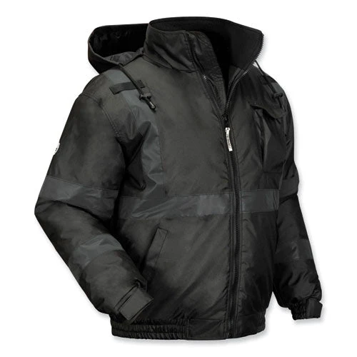 Glowear 8377ev Non-certified Hi-vis Quilted Bomber Jacket, Black, X-large, Ships In 1-3 Business Days - Image 1
