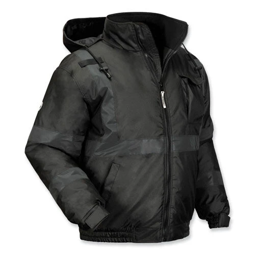Glowear 8377ev Non-certified Hi-vis Quilted Bomber Jacket, Black, 2x-large, Ships In 1-3 Business Days - Image 1