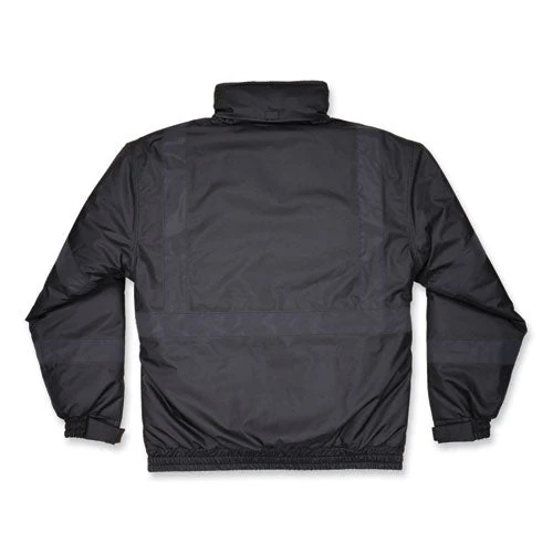 Glowear 8377ev Non-certified Hi-vis Quilted Bomber Jacket, Black, 4x-large, Ships In 1-3 Business Days - Image 2