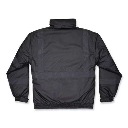 Glowear 8377ev Non-certified Hi-vis Quilted Bomber Jacket, Black, 5x-large, Ships In 1-3 Business Days - Image 3