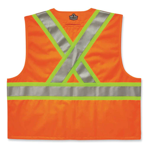 Glowear 8235zx Class 2 Two-tone X-back Vest, Polyester, Small/medium, Orange, Ships In 1-3 Business Days - Image 2