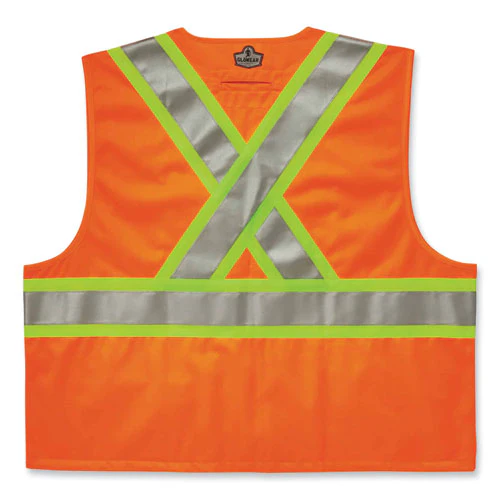Glowear 8235zx Class 2 Two-tone X-back Vest, Polyester, 2x-large/3x-large, Orange, Ships In 1-3 Business Days - Image 2