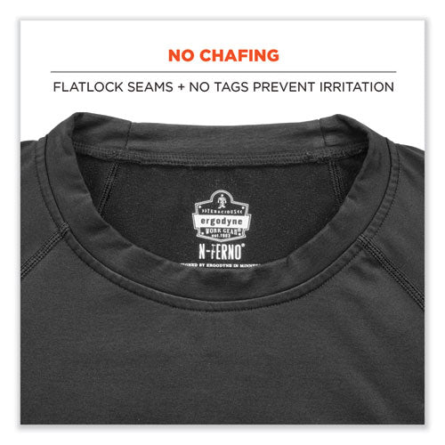 N-ferno 6435 Midweight Long Sleeve Base Layer Shirt, Medium, Black, Ships In 1-3 Business Days - Image 3