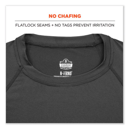 N-ferno 6436 Long Sleeve Lightweight Base Layer Shirt, Large, Black, Ships In 1-3 Business Days - Image 3