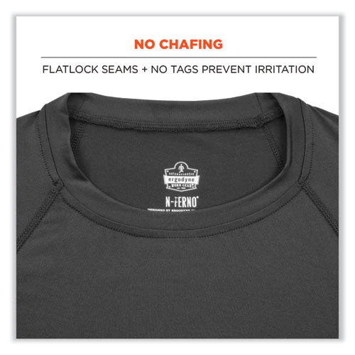 N-ferno 6436 Long Sleeve Lightweight Base Layer Shirt, 3x-large, Black, Ships In 1-3 Business Days - Image 2