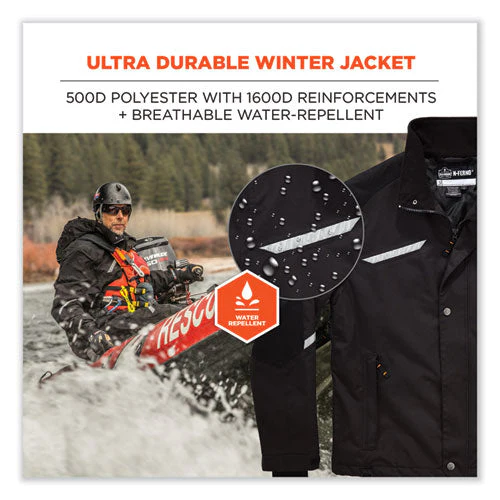 N-ferno 6466 Thermal Jacket With 500d Nylon Shell, Large, Black, Ships In 1-3 Business Days - Image 3