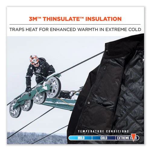 N-ferno 6466 Thermal Jacket With 500d Nylon Shell, 2x-large, Black, Ships In 1-3 Business Days - Image 2
