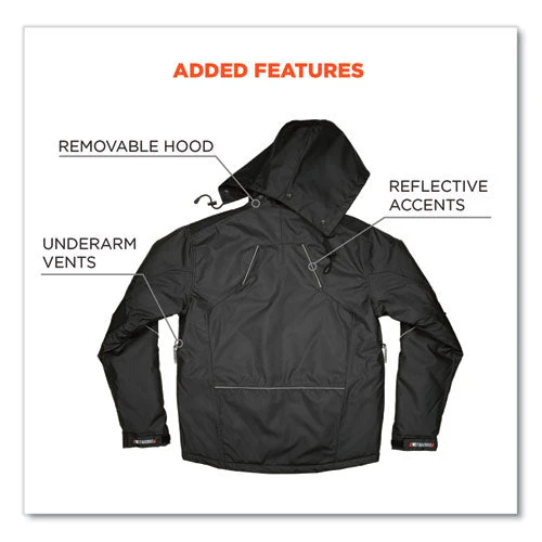 N-ferno 6467 Winter Work Jacket With 300d Polyester Shell, 2x-large, Black, Ships In 1-3 Business Days - Image 2
