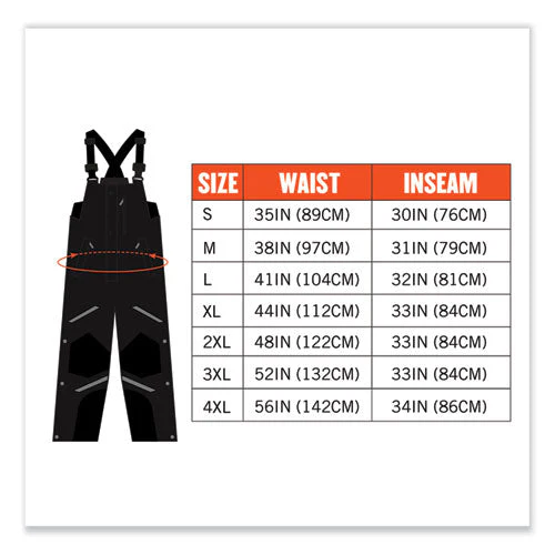 N-ferno 6471 Thermal Bibs With 500d Nylon Shell, 4x-large, Black, Ships In 1-3 Business Days - Image 3