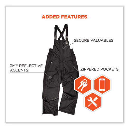 N-ferno 6472 Thermal Bib With 300d Oxford Shell, 4x-large, Black, Ships In 1-3 Business Days - Image 3