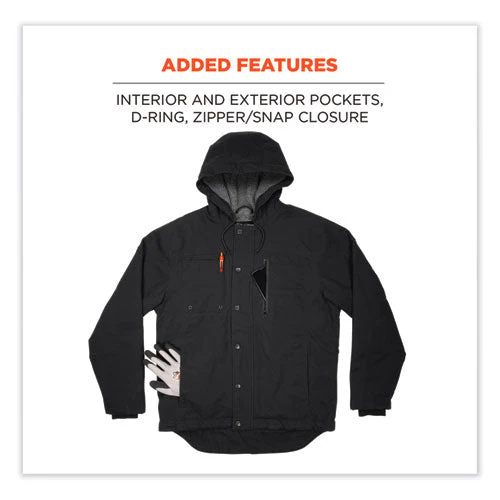 N-ferno 6468 Duck Canvas Work Jacket, Small, Black, Ships In 1-3 Business Days - Image 3