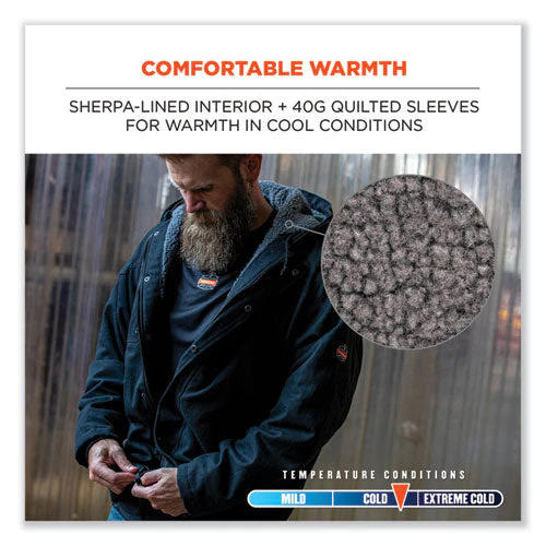 N-ferno 6468 Duck Canvas Work Jacket, Medium, Black, Ships In 1-3 Business Days - Image 2
