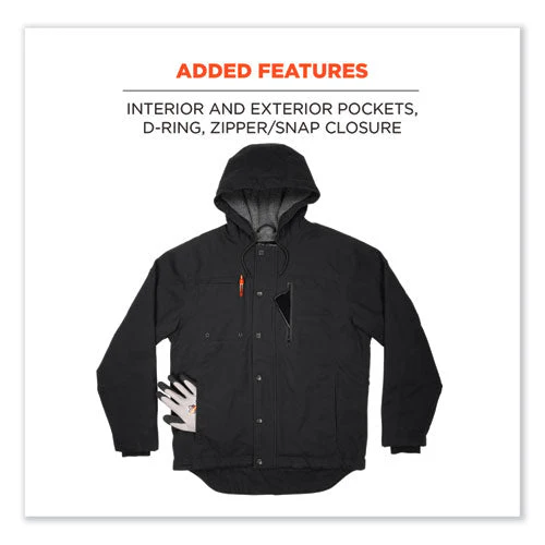 N-ferno 6468 Duck Canvas Work Jacket, Large, Black, Ships In 1-3 Business Days - Image 3