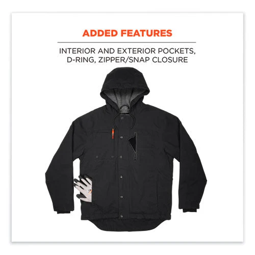 N-ferno 6468 Duck Canvas Work Jacket, 4x-large, Black, Ships In 1-3 Business Days - Image 2