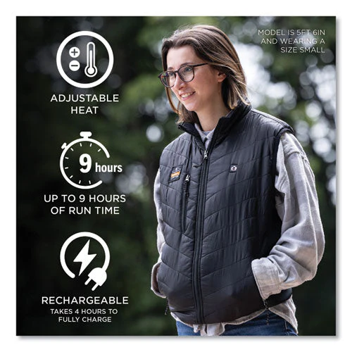 N-ferno 6495 Rechargeable Heated Vest With Batter Power Bank, Fleece/polyester, Medium, Black, Ships In 1-3 Business Days - Image 3